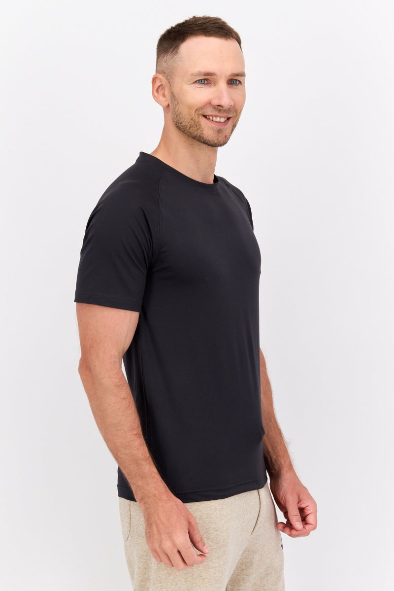 Legend Men Sportswear Fit Short Sleeves Training T-shirt, Charcoal Black - Image 4